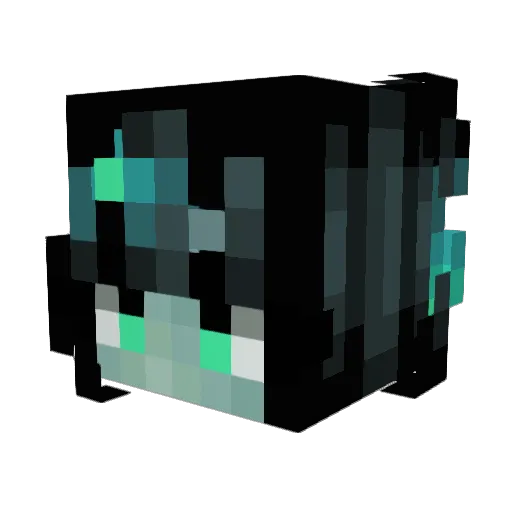 Echinaceadae Minecraft avatar head, 3D render