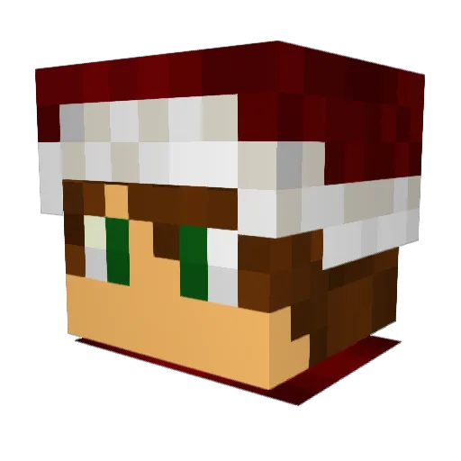 Echions Minecraft avatar head, 3D render