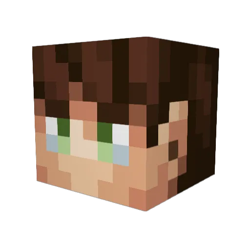 Echo036 Minecraft avatar head, 3D render