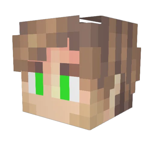 Echo280hz Minecraft avatar head, 3D render