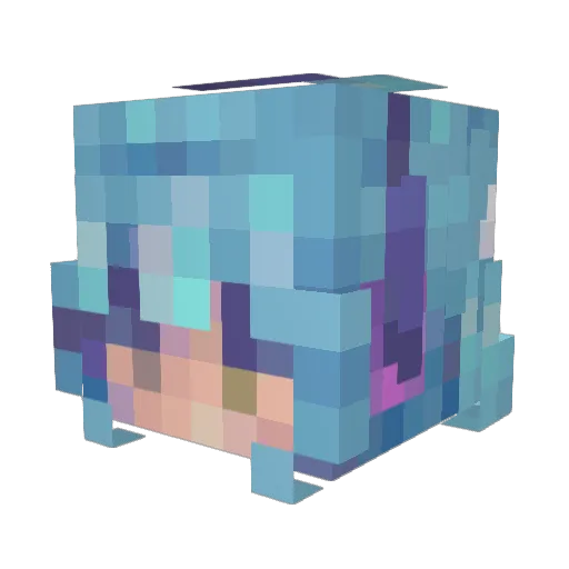 Echo333333 Minecraft avatar head, 3D render