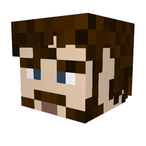 Echo4468 Minecraft avatar head, 3D render