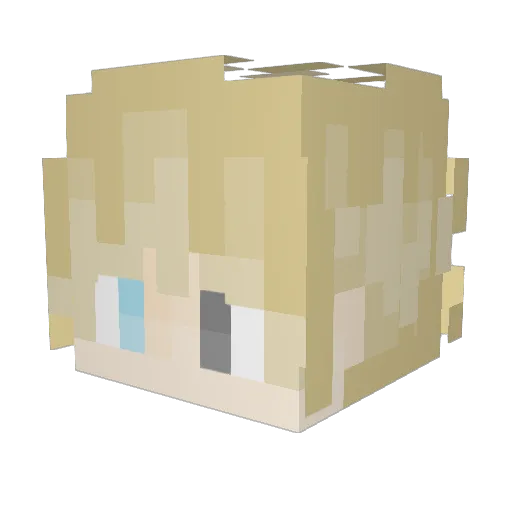 EchoCorpse Minecraft avatar head, 3D render