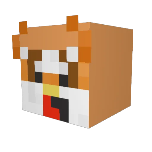 EchoDaHound Minecraft avatar head, 3D render