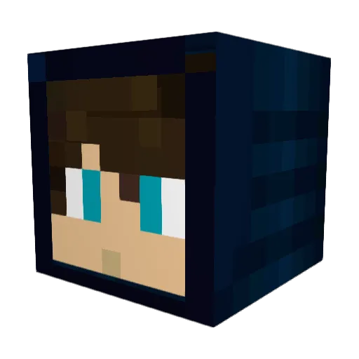 EchoGaming_ Minecraft avatar head, 3D render