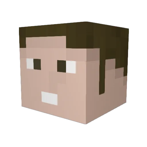 EchoGl Minecraft avatar head, 3D render