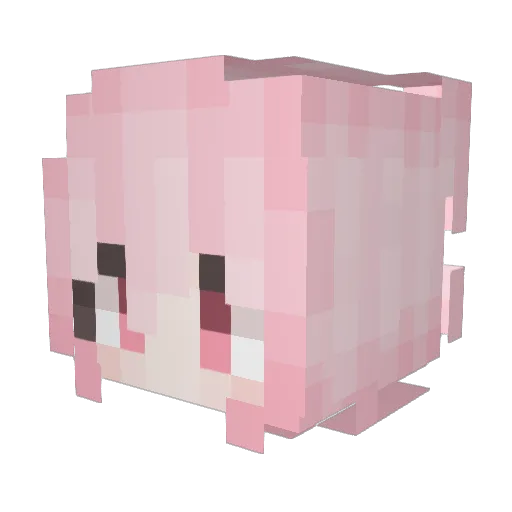 EchoI07 Minecraft avatar head, 3D render