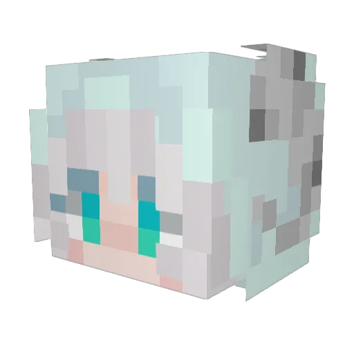 EchoLamb Minecraft avatar head, 3D render