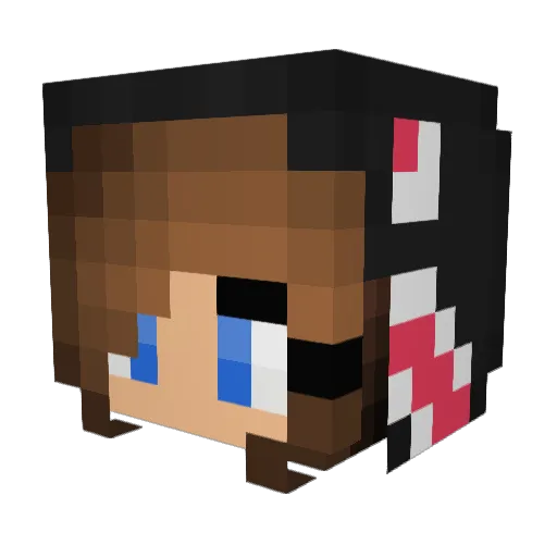 EchoLumen Minecraft avatar head, 3D render