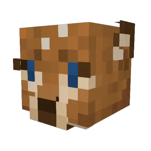 EchoTheDeer Minecraft avatar head, 3D render