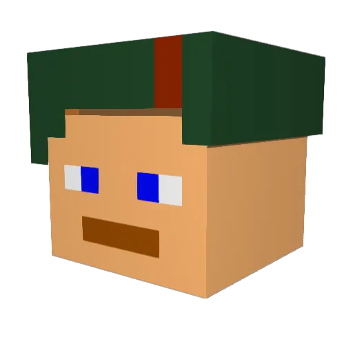 EchoThreeTwo Minecraft avatar head, 3D render