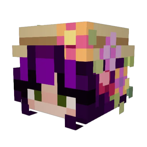 EchoWhisp Minecraft avatar head, 3D render