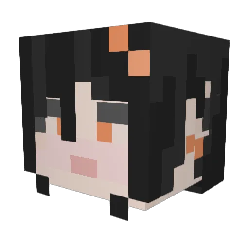 EchoWinters Minecraft avatar head, 3D render