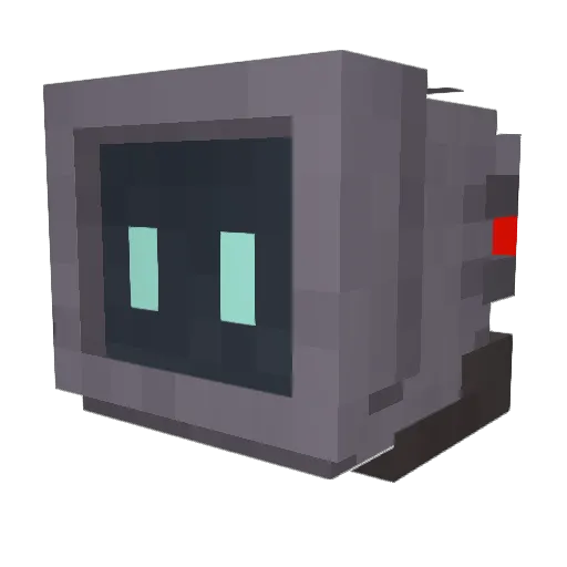 Echo_0134 Minecraft avatar head, 3D render