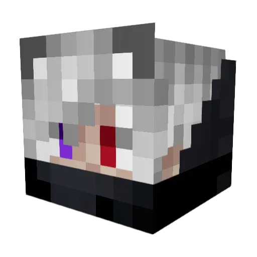 Echo_048 Minecraft avatar head, 3D render