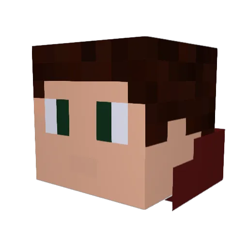 Echo_Knight13 Minecraft avatar head, 3D render