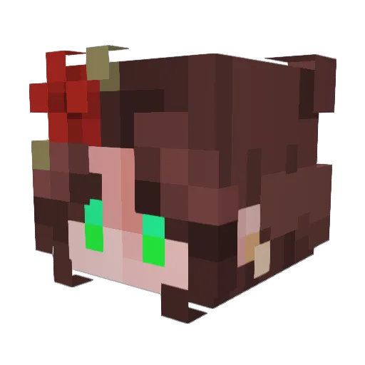Echo_exe_ Minecraft avatar head, 3D render
