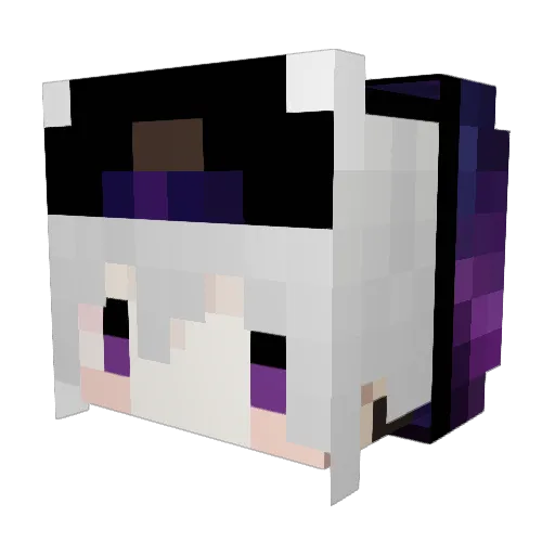 Echo_kk Minecraft avatar head, 3D render