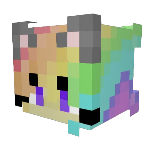 Echocatz Minecraft avatar head, 3D render