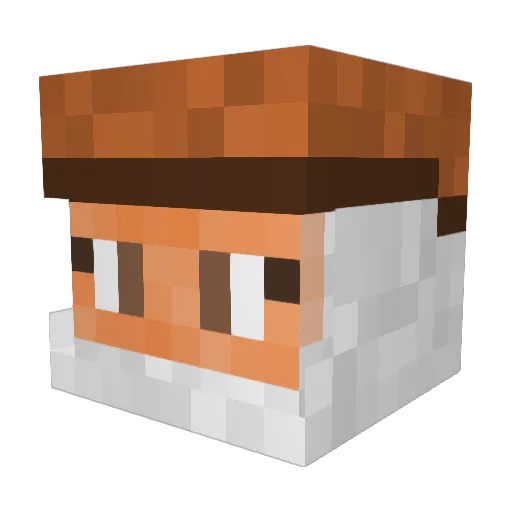 Echodirt Minecraft avatar head, 3D render