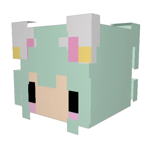 Echogames974 Minecraft avatar head, 3D render