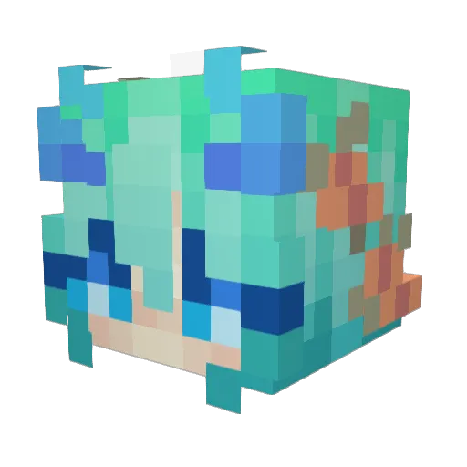 EchoingMoon Minecraft avatar head, 3D render