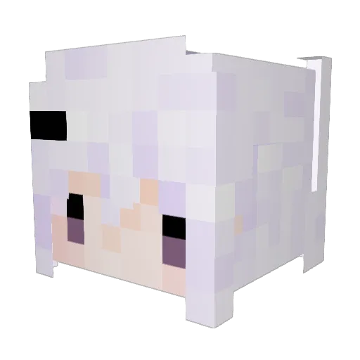 Echokishi Minecraft avatar head, 3D render