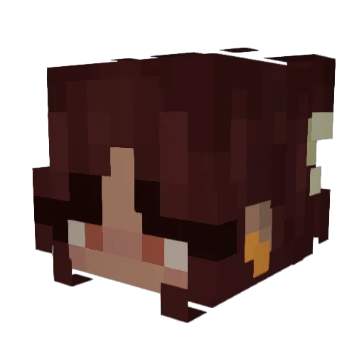 Echolett Minecraft avatar head, 3D render