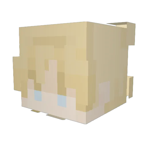 Echolito Minecraft avatar head, 3D render