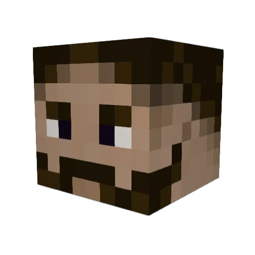 Echorra Minecraft avatar head, 3D render