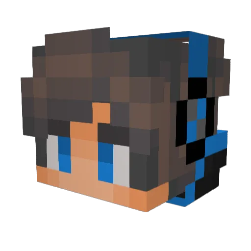 EchosAxe Minecraft avatar head, 3D render