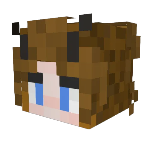 Echoskittles Minecraft avatar head, 3D render
