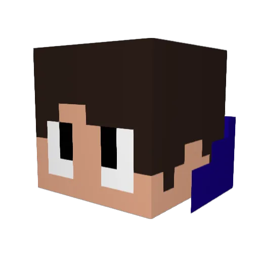 Echostrikes Minecraft avatar head, 3D render