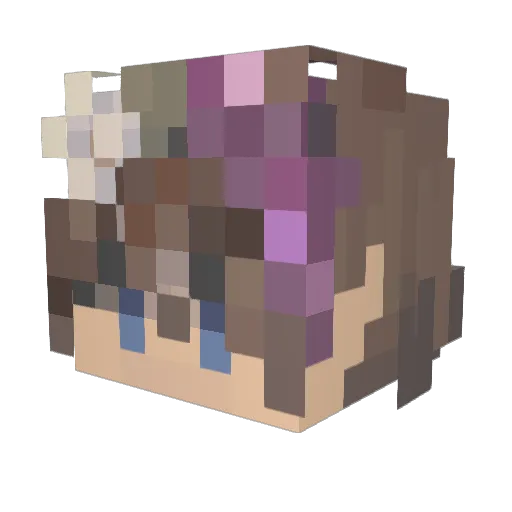 Echox0 Minecraft avatar head, 3D render