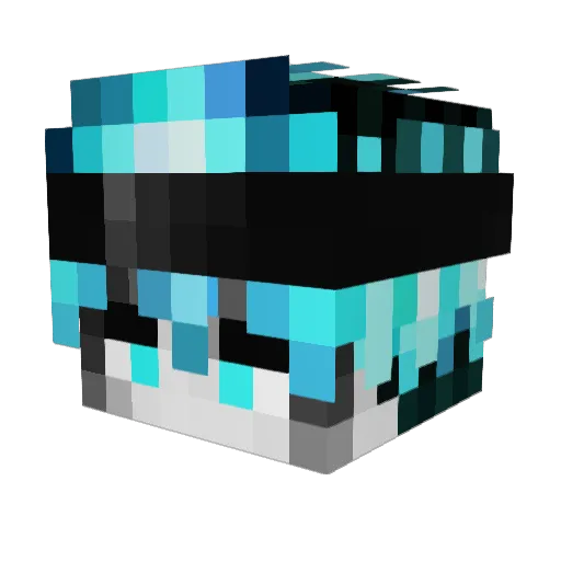 Echsy Minecraft avatar head, 3D render