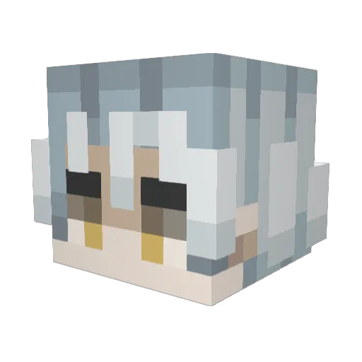 Echvx Minecraft avatar head, 3D render