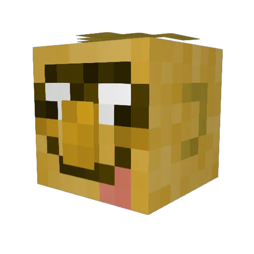 Echxy Minecraft avatar head, 3D render