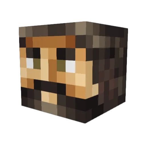 Eck14 Minecraft avatar head, 3D render
