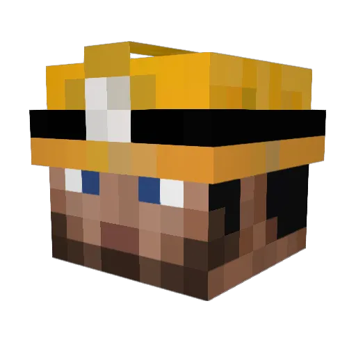 EckOooo Minecraft avatar head, 3D render