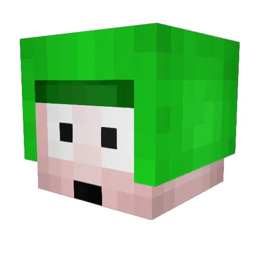 Eckensepp Minecraft avatar head, 3D render