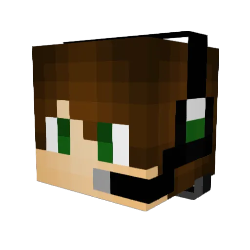 Ecko2 Minecraft avatar head, 3D render