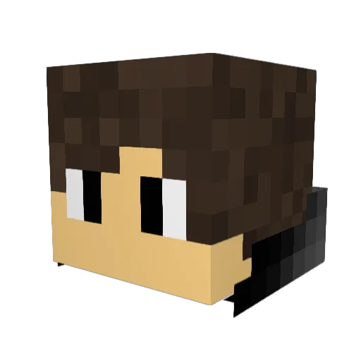 Ecko376 Minecraft avatar head, 3D render