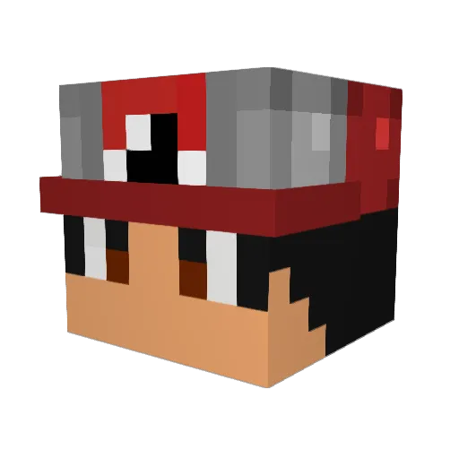 Eckost Minecraft avatar head, 3D render