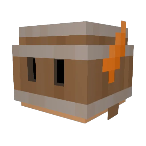 Eckotic Minecraft avatar head, 3D render