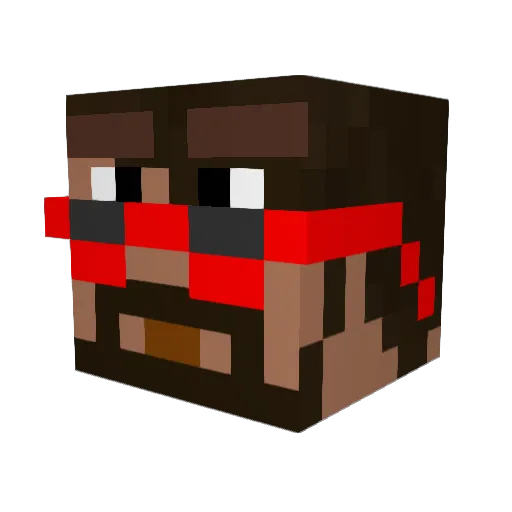Eckrock Minecraft avatar head, 3D render