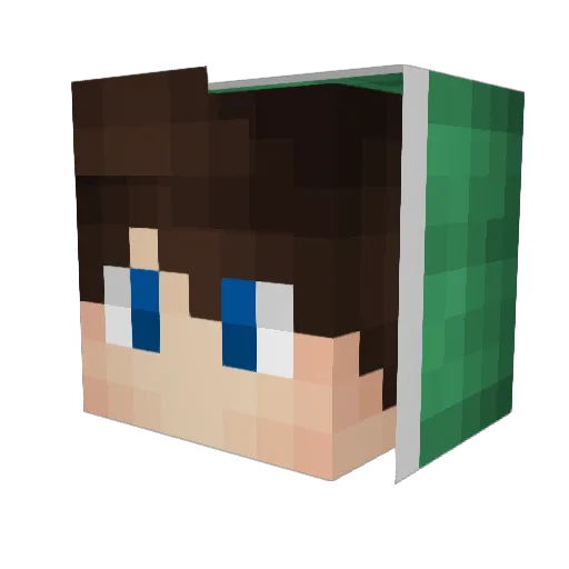 Eckyy Minecraft avatar head, 3D render