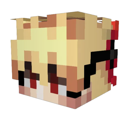 Eclair505 Minecraft avatar head, 3D render