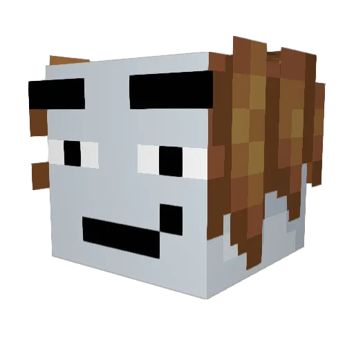 Eclairmania Minecraft avatar head, 3D render