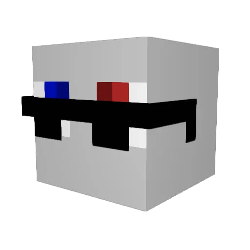 Eclapse Minecraft avatar head, 3D render