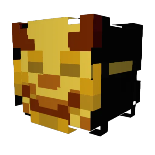 Eclevels Minecraft avatar head, 3D render